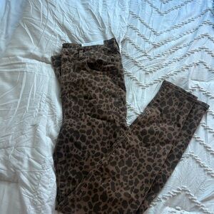 American Eagle Outfitters Brown Leopard Skinny Jeans